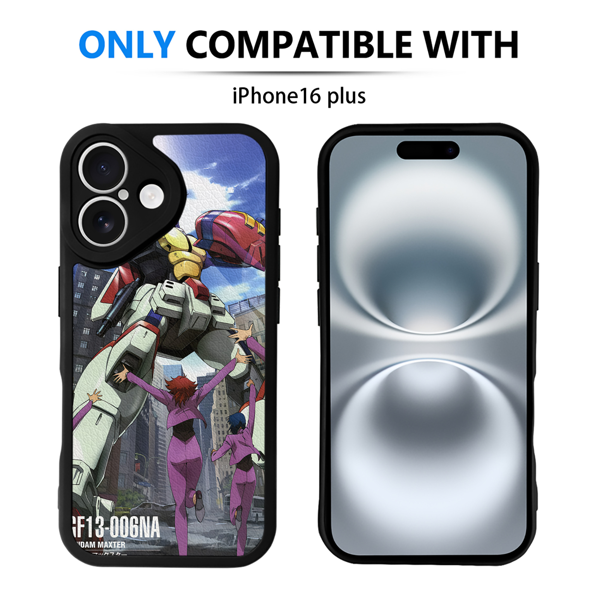（画像用） 機動戦士ガンダム Mobile Suit Gundam 【iPhone 16シリーズ対応】シリコンスマホケース（レザー調） 材質：シリコン